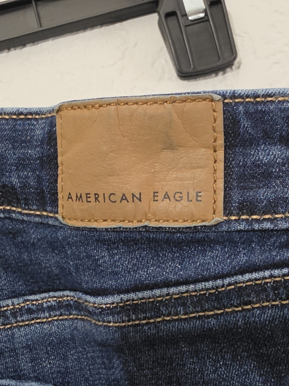 American Eagle Super Hi-Rise Flare Dark Wash Stretch Denim Womens Size 4 - Picture 5 of 10